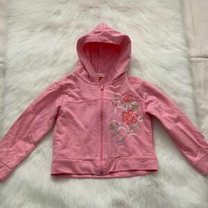 Charming Pink Floral Kids Hoodie
